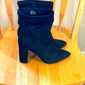 7.5 Black Suede Booties